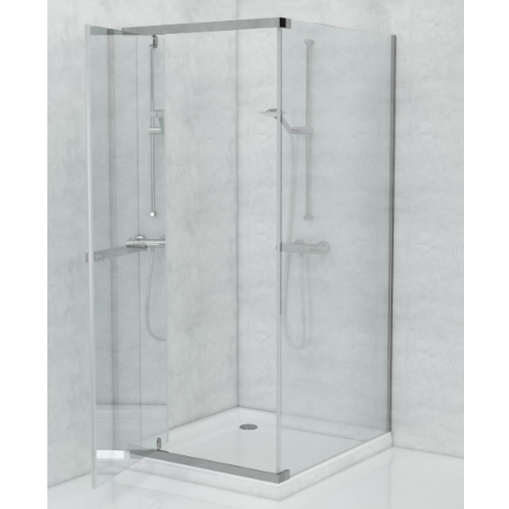 Waterfall SemiFrameless Pivot Shower Enclosure (SKU FFSPE900